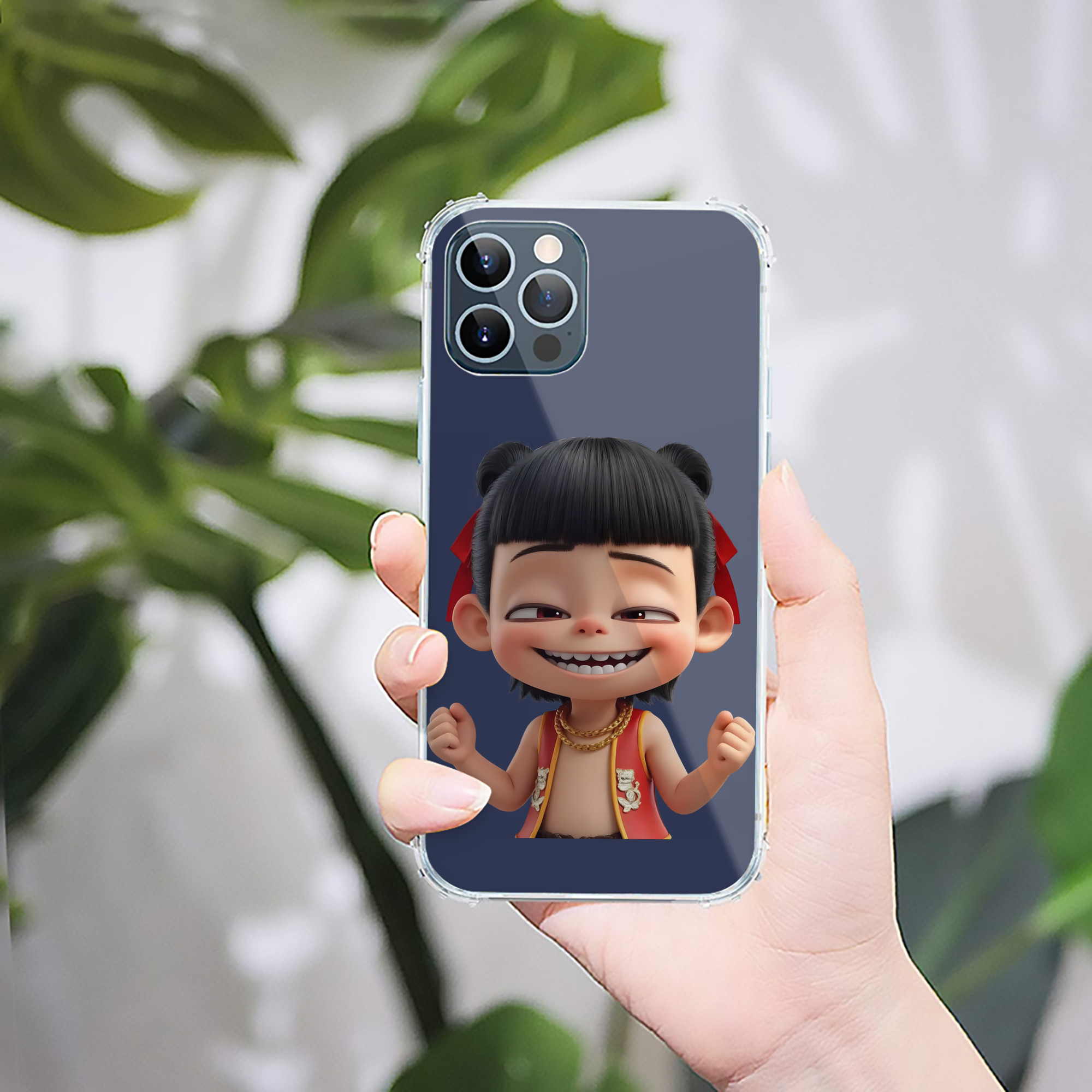 （画像用） Ne Zha 2 ナタ 魔童の大暴れ 【iPhone 12シリーズ対応】透明スマホケース（クリアソフトケース）